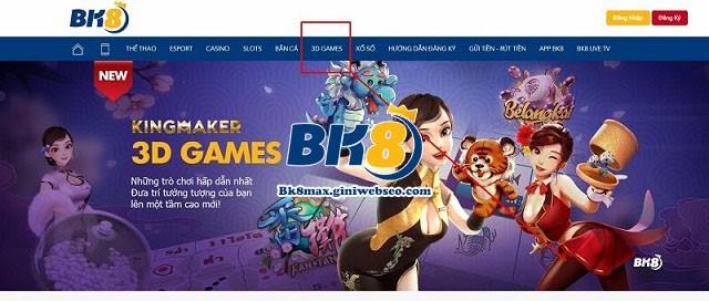 BK8 3D Games thu hut so luong nguoi choi kha dong